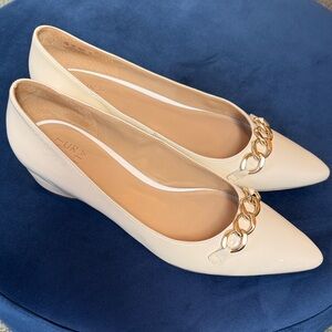 Naturlizer Becca Flat Cream Chain-Detail Women's Pointed Toe Flats size 11